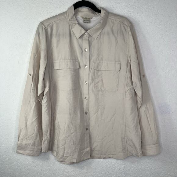 ExOfficio Rotova Long Sleeve Women Shirt Size XL Sun Protection, hiking, travel - Picture 1 of 10